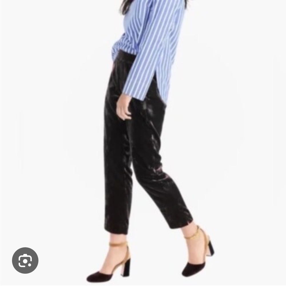 NWT J.Crew Pull-on Elastic Waist Velvet Cropped Pants